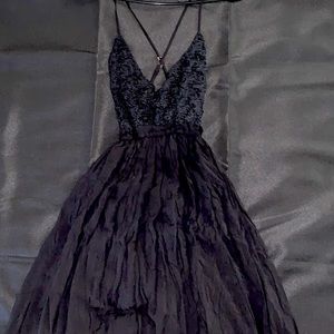 Long strappy halter top dress